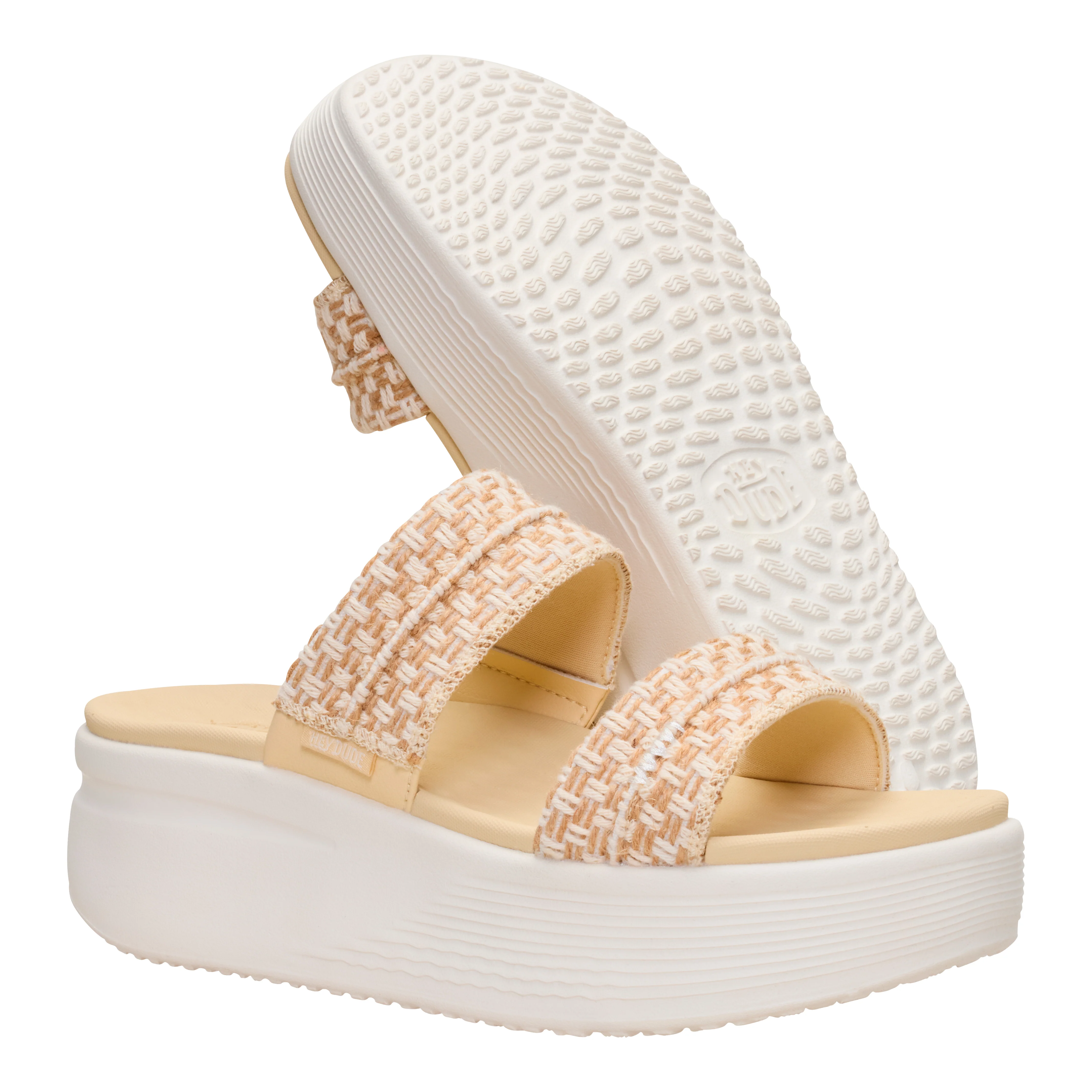AUSTIN SLIDE WOVEN BOULDER TAN/EGRET - Image 5