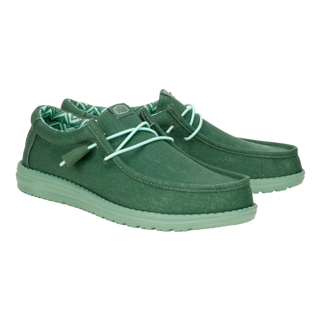 WALLY STRETCH CANVAS DUCK GREEN/ICEBERG GREEN - Image 3
