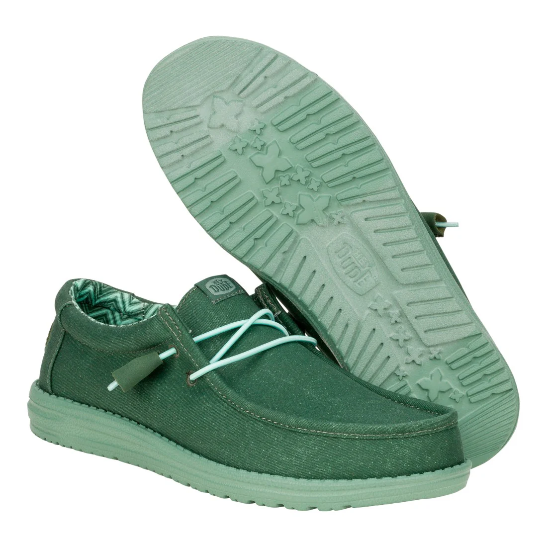 WALLY STRETCH CANVAS DUCK GREEN/ICEBERG GREEN - Image 4