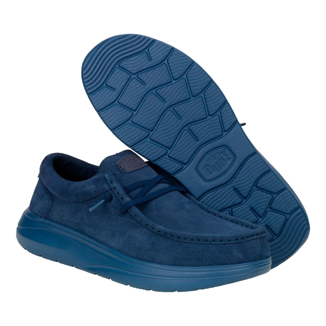 WALLY COMF SUEDE NAVY BLAZER/SARGASSO BLUE - Image 3