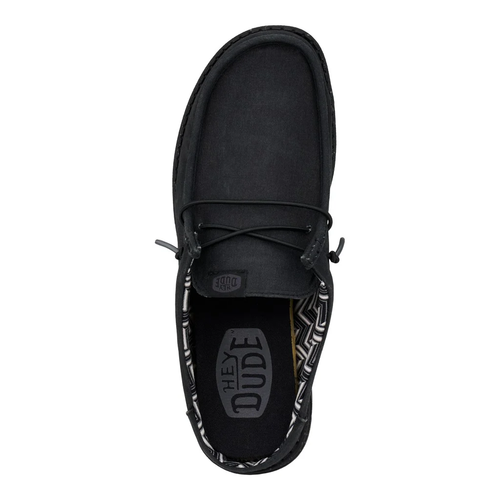 WALLY SLIP CANVAS BLACK/BLACK - Image 4
