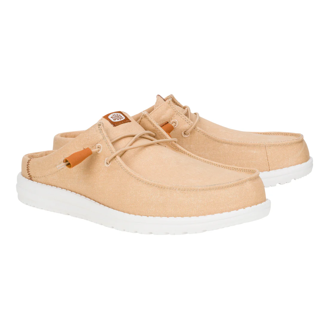 WALLY SLIP CANVAS TAN/WHITE - Image 3