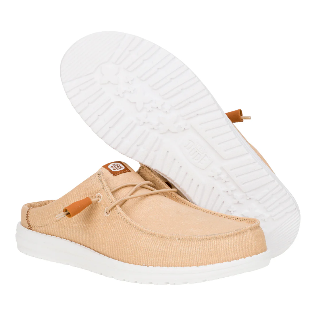 WALLY SLIP CANVAS TAN/WHITE - Image 4