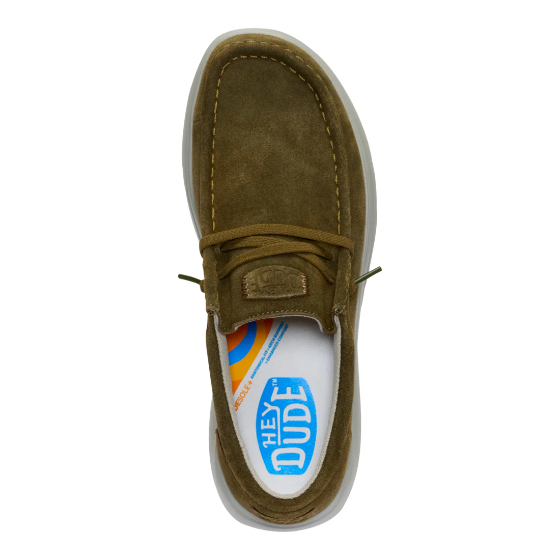 WALLY COMF SUEDE DARK OLIVE/STONE GREY - Image 8